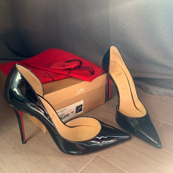 Louboutin IRIZA 100mm Patent heels / gently used - Picture 2 of 7